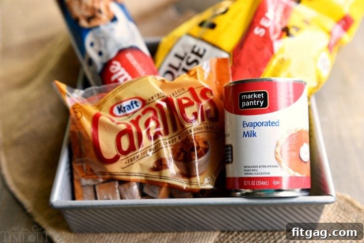 Ingredients for 4-ingredient Carmelitas recipe