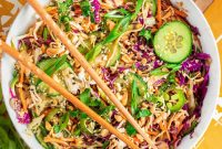 Thai Peanut Salad with Crunchy Veggies and Lime Dressing